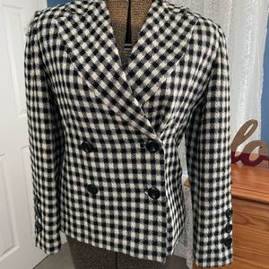 Larry Levine Women’s Blazer Black and White Size 4